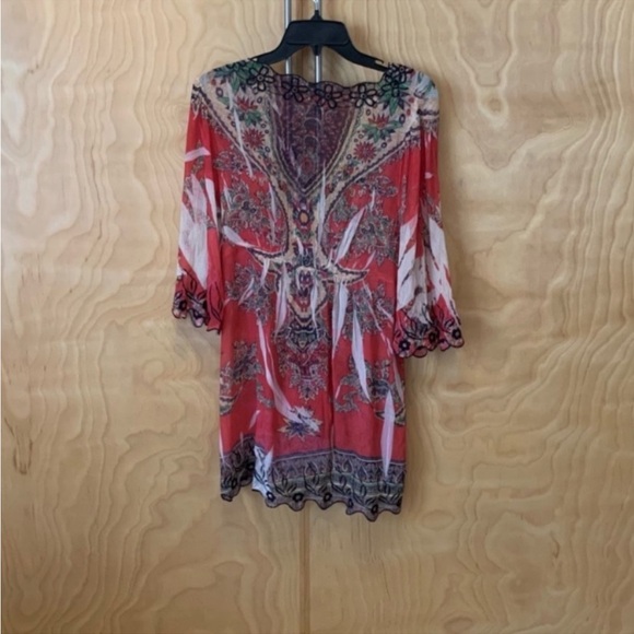 Free people women vintage top blouse embroidered size S - Picture 2 of 4